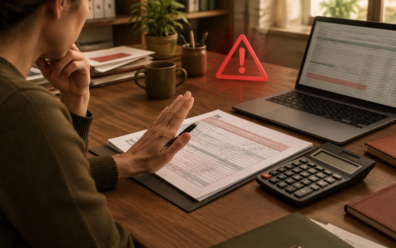 Contribuyente detecta señales de alerta en una declaración de impuestos